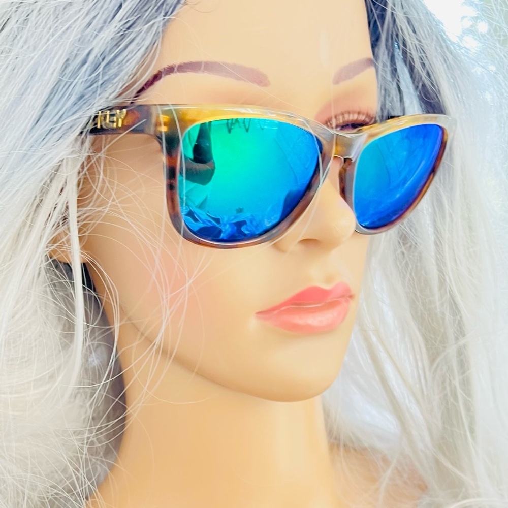 Oakley Frogskins LX Sunglasses Tortoise Shell Frames New Blue Green Mirroredlens